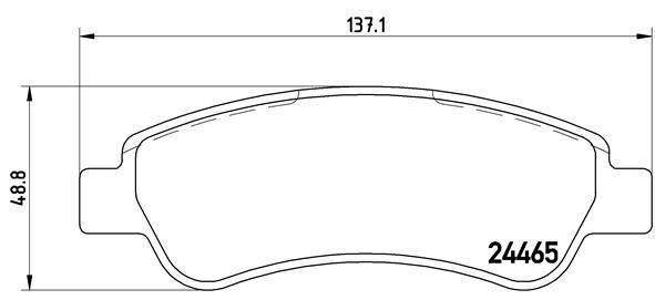 Тормозные колодки дисковые, комплект Brembo P 61 091