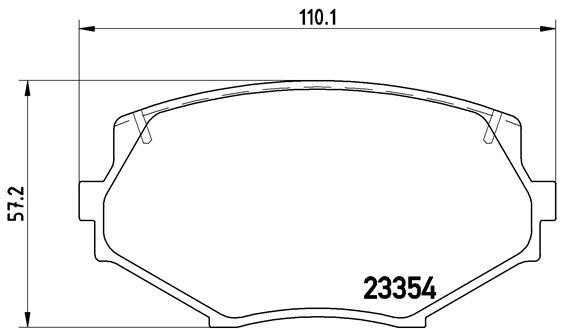 Тормозные колодки дисковые, комплект Brembo P 49 020