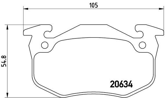 Тормозные колодки дисковые, комплект Brembo P 68 020