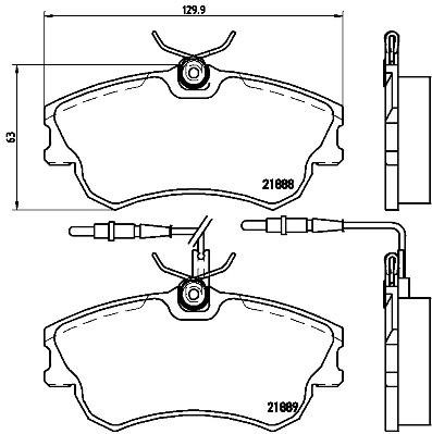 Тормозные колодки дисковые, комплект Brembo P 68 023