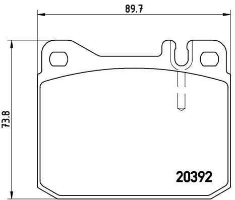 Тормозные колодки дисковые, комплект Brembo P 50 002