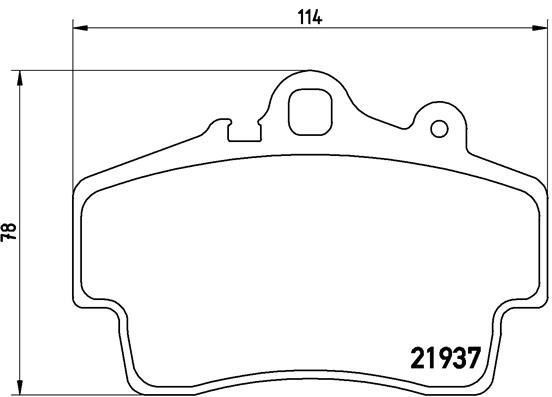 Гальмівні колодки, комплект Brembo P 65 007