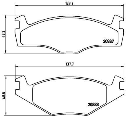 Тормозные колодки дисковые, комплект Brembo P 85 024