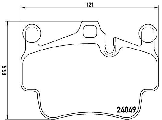 Тормозные колодки дисковые, комплект Brembo P 65 014