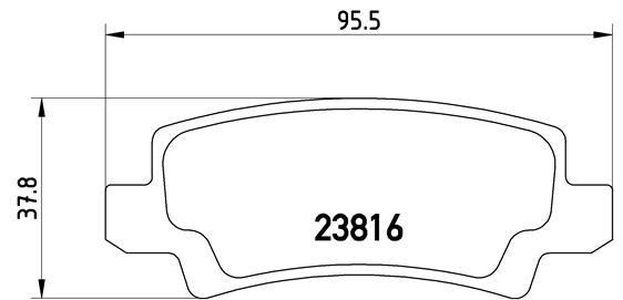 Тормозные колодки дисковые, комплект Brembo P 83 065