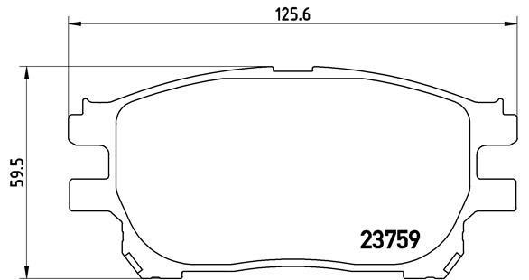 Тормозные колодки дисковые, комплект Brembo P 83 070