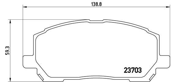 Гальмівні колодки, комплект Brembo P 83 078