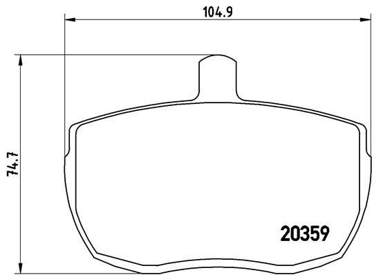 Тормозные колодки дисковые, комплект Brembo P A6 001