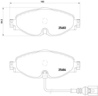 Тормозные колодки дисковые BREMBO XTRA, комплект Brembo P 85 126X