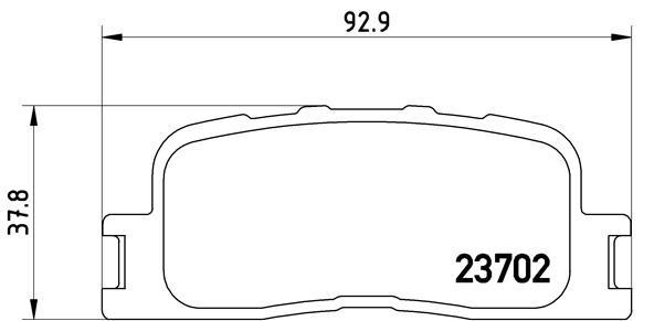 Тормозные колодки дисковые, комплект Brembo P 83 088