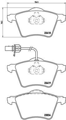 Тормозные колодки дисковые, комплект Brembo P 85 062