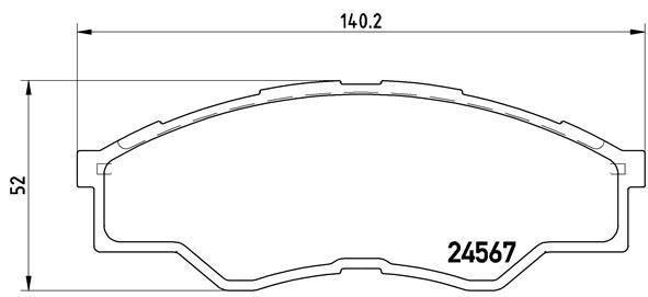 Тормозные колодки дисковые, комплект Brembo P 83 096