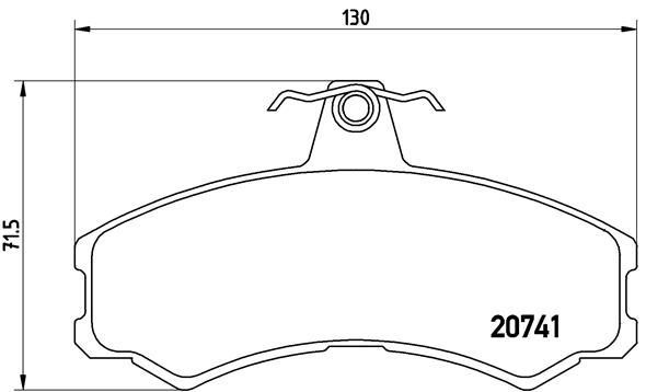Тормозные колодки дисковые, комплект Brembo P A6 024