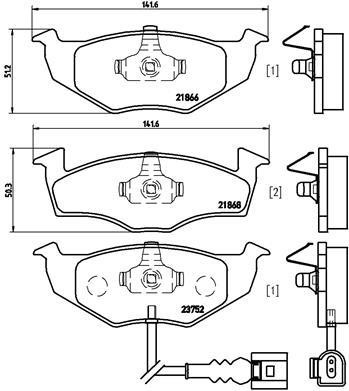 Тормозные колодки дисковые, комплект Brembo P 85 071