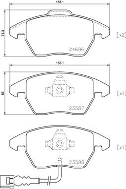 Купить Brembo P85146 – отличная цена на EXIST.UA!