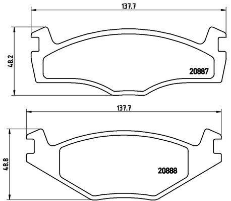 Тормозные колодки дисковые, комплект Brembo P 85 005