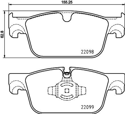 Тормозные колодки дисковые, комплект Brembo P 86 028
