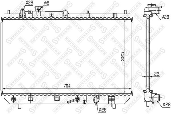 Stellox 10-25147-SX Радіатор охолодження двигуна 1025147SX: Купити в Україні - Добра ціна на EXIST.UA!