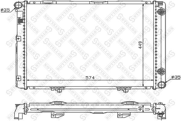 Stellox 10-25910-SX Радіатор охолодження двигуна 1025910SX: Купити в Україні - Добра ціна на EXIST.UA!