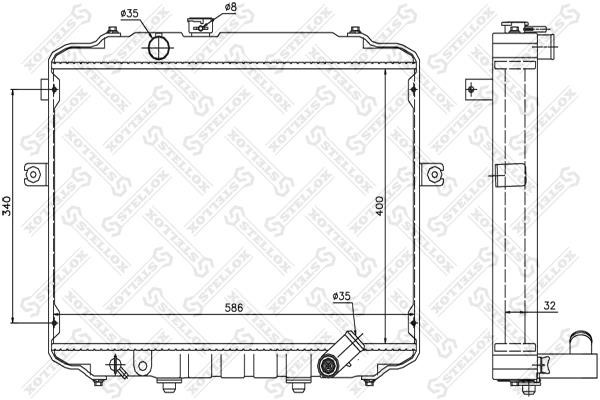 Stellox 10-26607-SX Радіатор охолодження двигуна 1026607SX: Купити в Україні - Добра ціна на EXIST.UA!