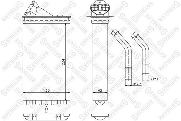 Stellox 10-35011-SX Радіатор опалювача салону 1035011SX: Купити в Україні - Добра ціна на EXIST.UA!