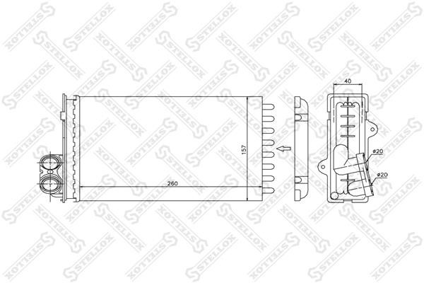 Stellox 10-35015-SX Радіатор опалювача салону 1035015SX: Купити в Україні - Добра ціна на EXIST.UA!
