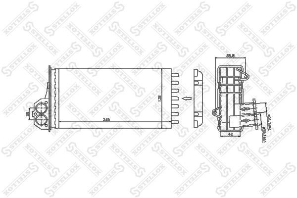 Stellox 10-35047-SX Радіатор опалювача салону 1035047SX: Купити в Україні - Добра ціна на EXIST.UA!
