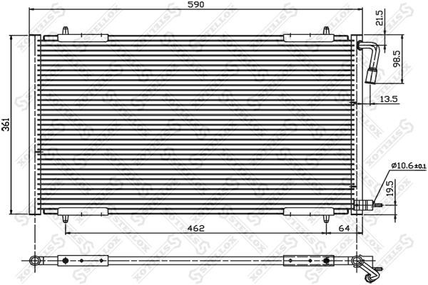 Stellox 10-45002-SX Радіатор кондиціонера 1045002SX: Купити в Україні - Добра ціна на EXIST.UA!