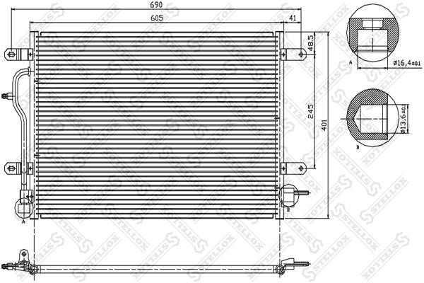 Stellox 10-45071-SX Радіатор кондиціонера (Конденсатор) 1045071SX: Купити в Україні - Добра ціна на EXIST.UA!