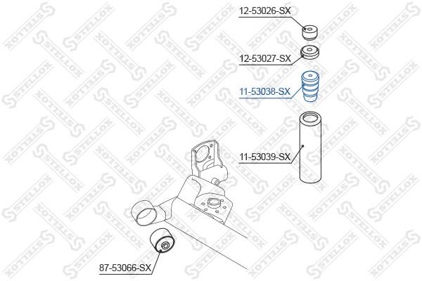 Stellox 11-53038-SX Відбійник амортизатора заднього 1153038SX: Приваблива ціна - Купити в Україні на EXIST.UA!
