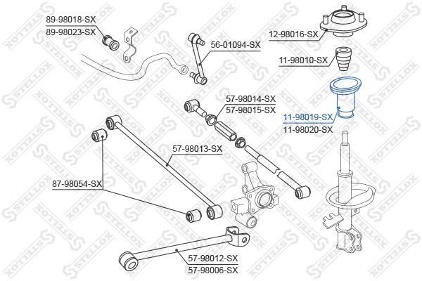 Stellox 11-98019-SX Пильник амортизатора заднього 1198019SX: Купити в Україні - Добра ціна на EXIST.UA!