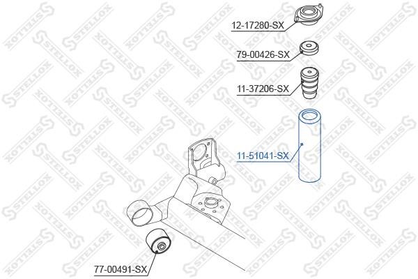 Stellox 11-51041-SX Пильник амортизатора заднього 1151041SX: Купити в Україні - Добра ціна на EXIST.UA!