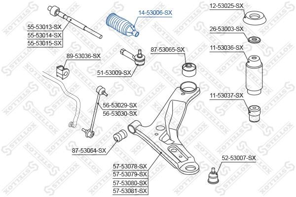 Stellox 14-53006-SX Пильник рульової рейки 1453006SX: Купити в Україні - Добра ціна на EXIST.UA!