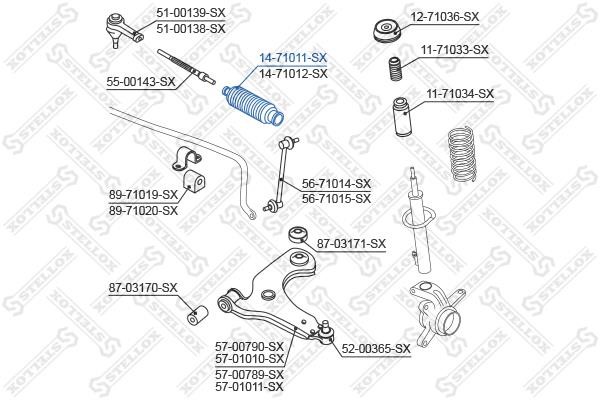Stellox 14-71011-SX Пильник рульової рейки 1471011SX: Купити в Україні - Добра ціна на EXIST.UA!