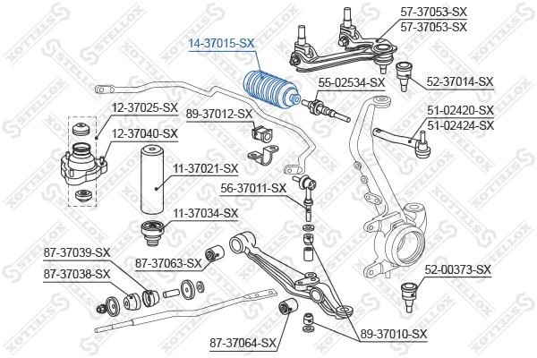 Stellox 14-37015-SX Пильник рульової рейки 1437015SX: Купити в Україні - Добра ціна на EXIST.UA!