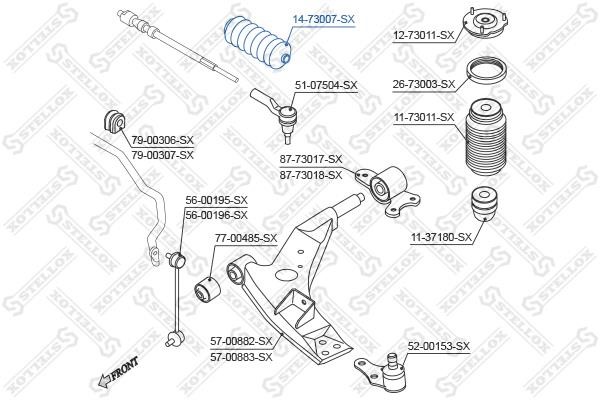 Stellox 14-73007-SX Пильник рульової рейки 1473007SX: Купити в Україні - Добра ціна на EXIST.UA!