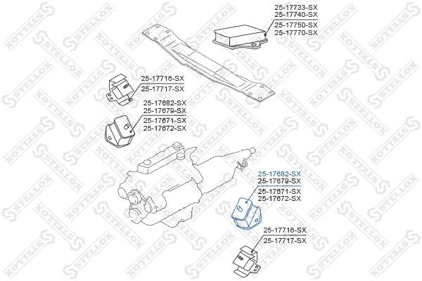 Stellox 25-17682-SX Подушка двигуна 2517682SX: Купити в Україні - Добра ціна на EXIST.UA!
