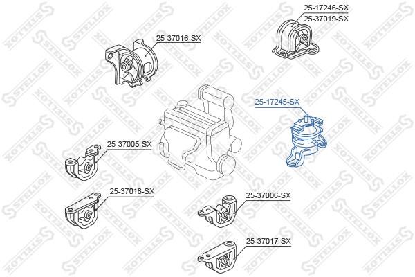 Stellox 25-17245-SX Подушка двигуна 2517245SX: Купити в Україні - Добра ціна на EXIST.UA!