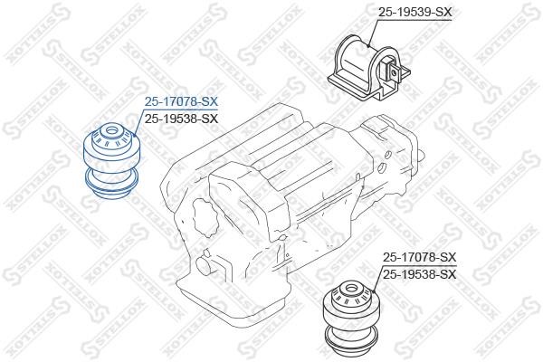 Stellox 25-17078-SX Подушка двигуна 2517078SX: Купити в Україні - Добра ціна на EXIST.UA!