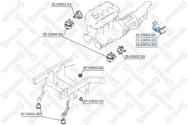 Stellox 25-53054-SX Подушка двигуна 2553054SX: Купити в Україні - Добра ціна на EXIST.UA!