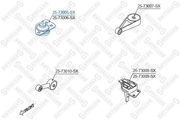 Stellox 25-73005-SX Подушка двигуна права 2573005SX: Купити в Україні - Добра ціна на EXIST.UA!