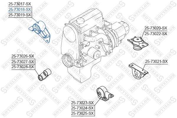 Stellox 25-73018-SX Подушка двигуна права 2573018SX: Купити в Україні - Добра ціна на EXIST.UA!