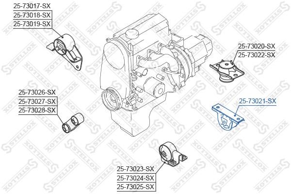 Stellox 25-73021-SX Подушка двигуна ліва 2573021SX: Купити в Україні - Добра ціна на EXIST.UA!