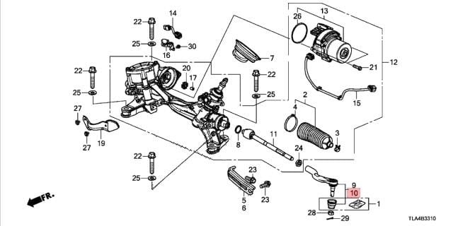 Купить Honda 53560-TLA-A01 по низкой цене в Украине!