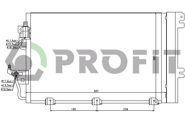 Profit PR 5052C1 Радіатор кондиціонера (Конденсатор) PR5052C1: Купити в Україні - Добра ціна на EXIST.UA!