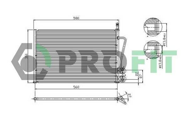 Profit PR 2535C1 Радіатор кондиціонера (Конденсатор) PR2535C1: Купити в Україні - Добра ціна на EXIST.UA!