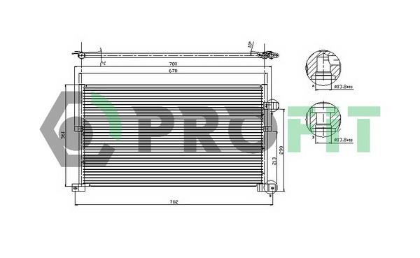 Profit PR 2541C1 Радіатор кондиціонера (Конденсатор) PR2541C1: Купити в Україні - Добра ціна на EXIST.UA!