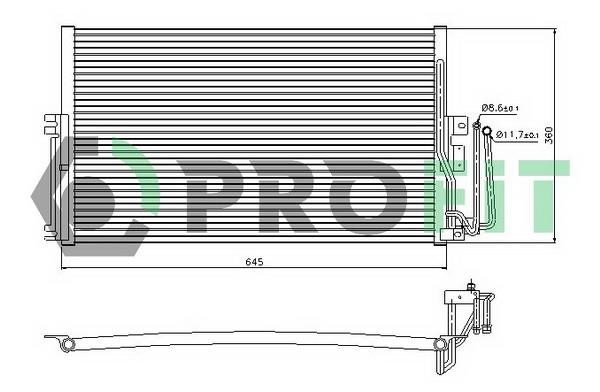 Profit PR 5077C1 Радіатор кондиціонера (Конденсатор) PR5077C1: Купити в Україні - Добра ціна на EXIST.UA!