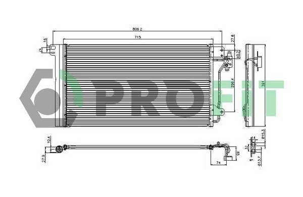 Profit PR 9572C1 Радіатор кондиціонера (Конденсатор) PR9572C1: Купити в Україні - Добра ціна на EXIST.UA!