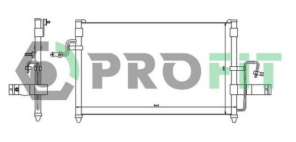 Profit PR 1141C1 Радіатор кондиціонера (Конденсатор) PR1141C1: Приваблива ціна - Купити в Україні на EXIST.UA!